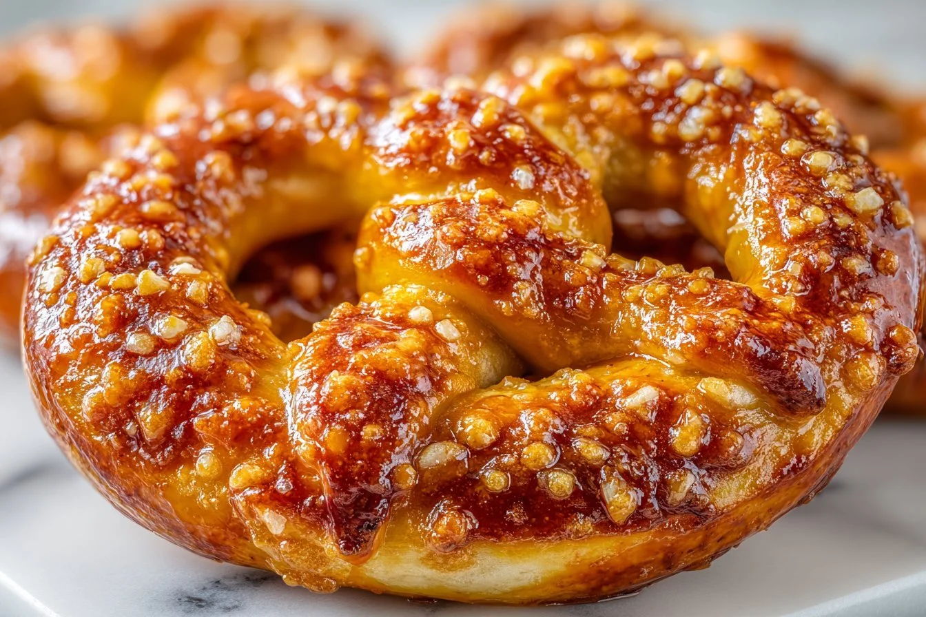 Spicy Buffalo Pretzels in a bowl with dipping sauce