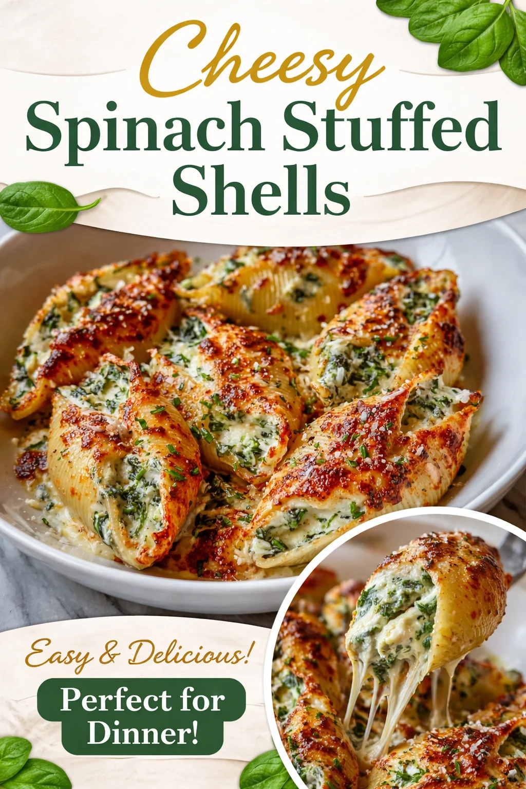 Spinach and Ricotta Stuffed Shells