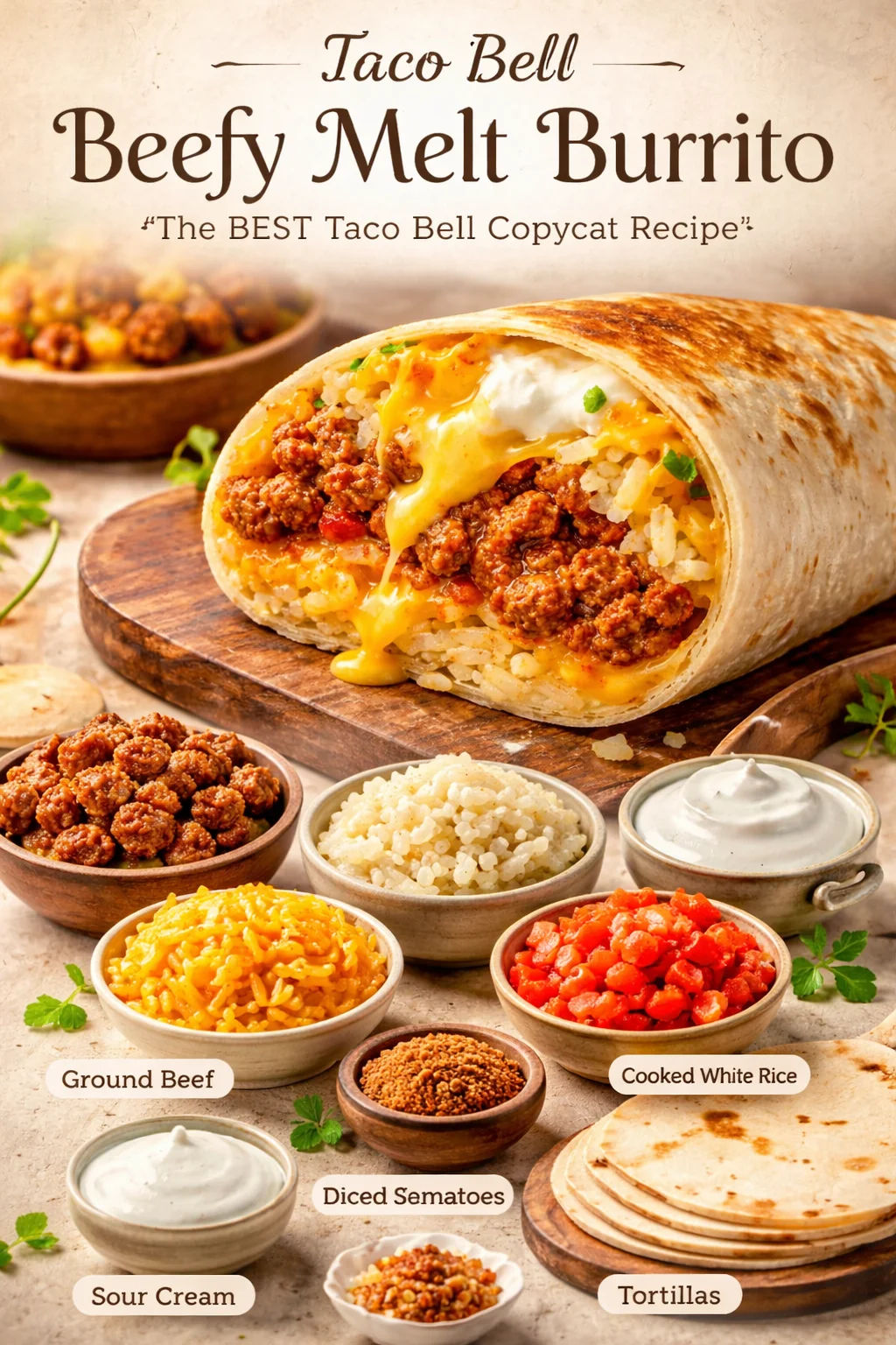 Taco Bell Beefy Melt Burrito Copycat