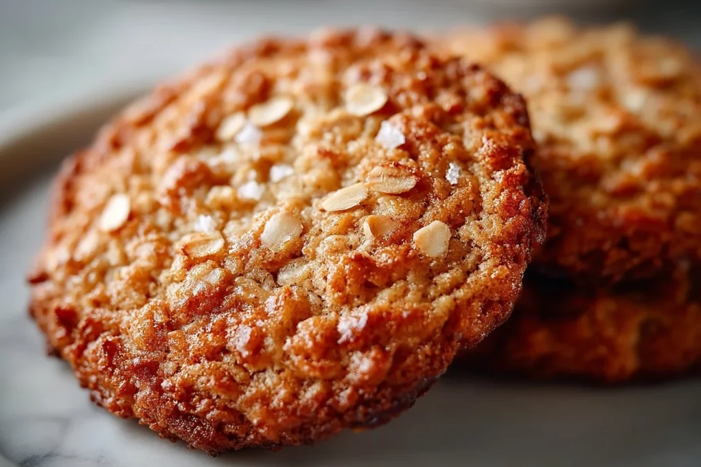 Delicious oatmeal cookies without raisins on a plate
