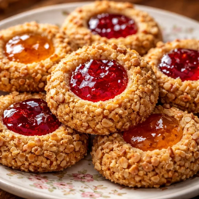 Delicious thumbprint cookies filled with colorful jam