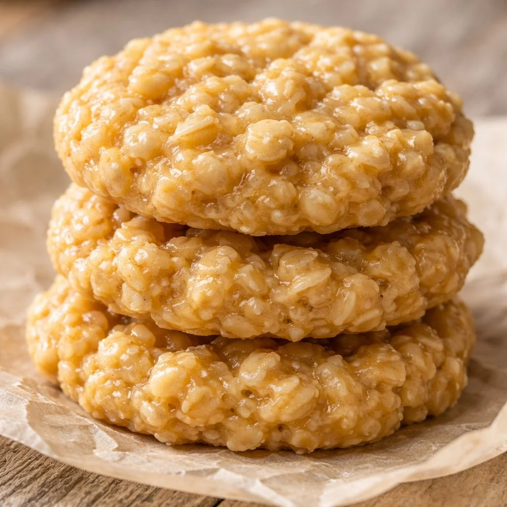 Plate of delicious Vanilla No-Bake Cookies ready to enjoy.