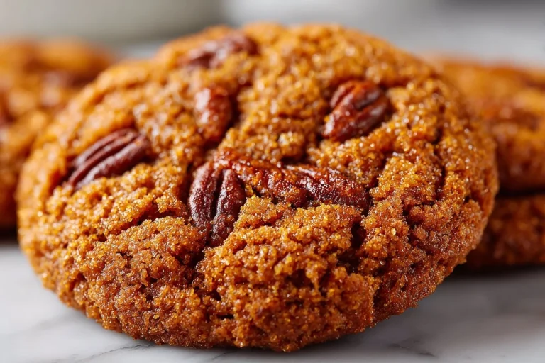 Delicious Vegan Oat Speculaas Cookies on a plate, gluten-free and oil-free.
