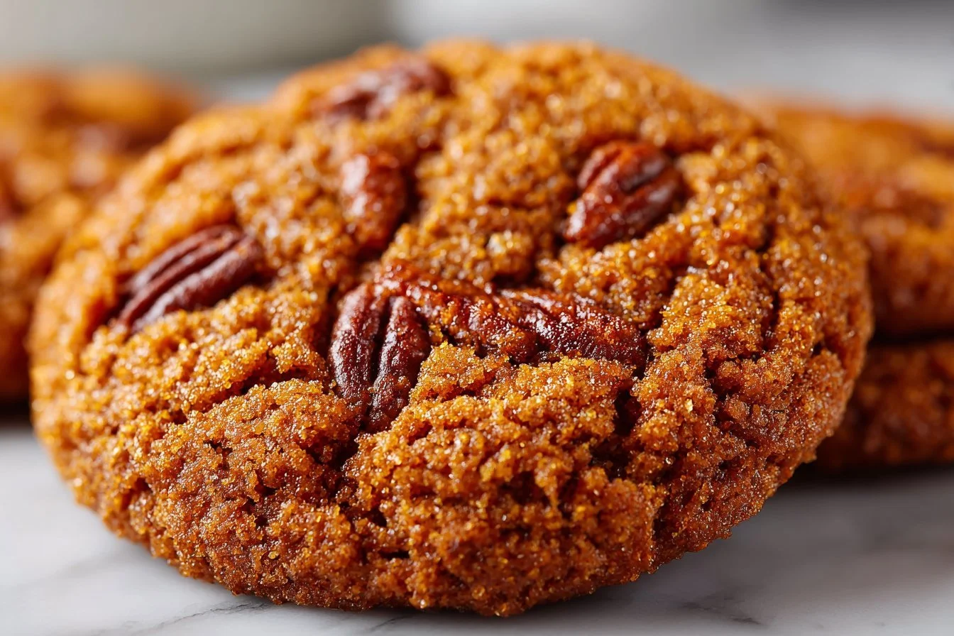 Delicious Vegan Oat Speculaas Cookies on a plate, gluten-free and oil-free.