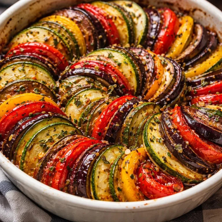 Delicious veggie casserole with fresh vegetables baked to perfection