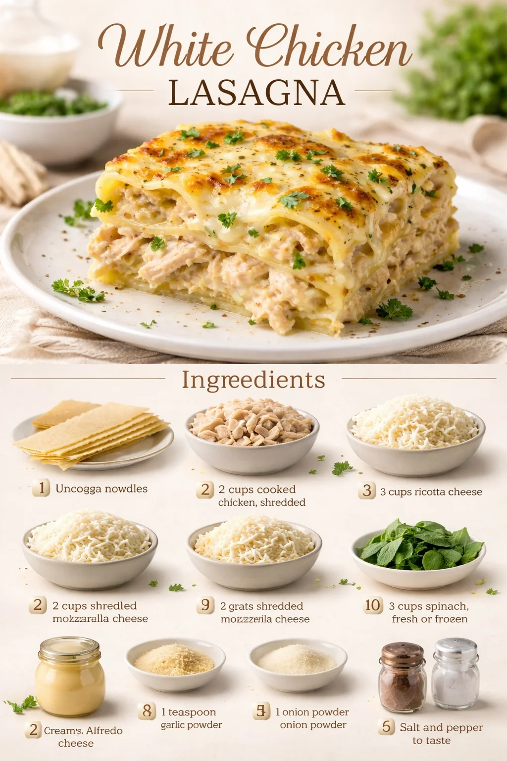 White Chicken Lasagna