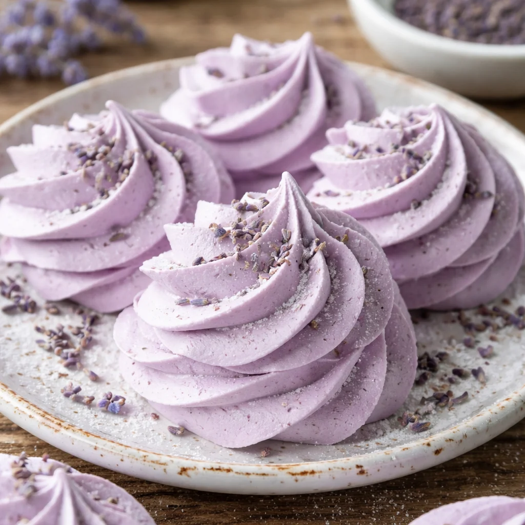 Airy Lavender Meringues