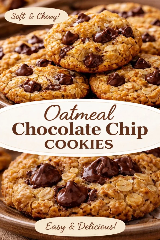 Coconut oatmeal chocolate chip cookies on a cooling rack