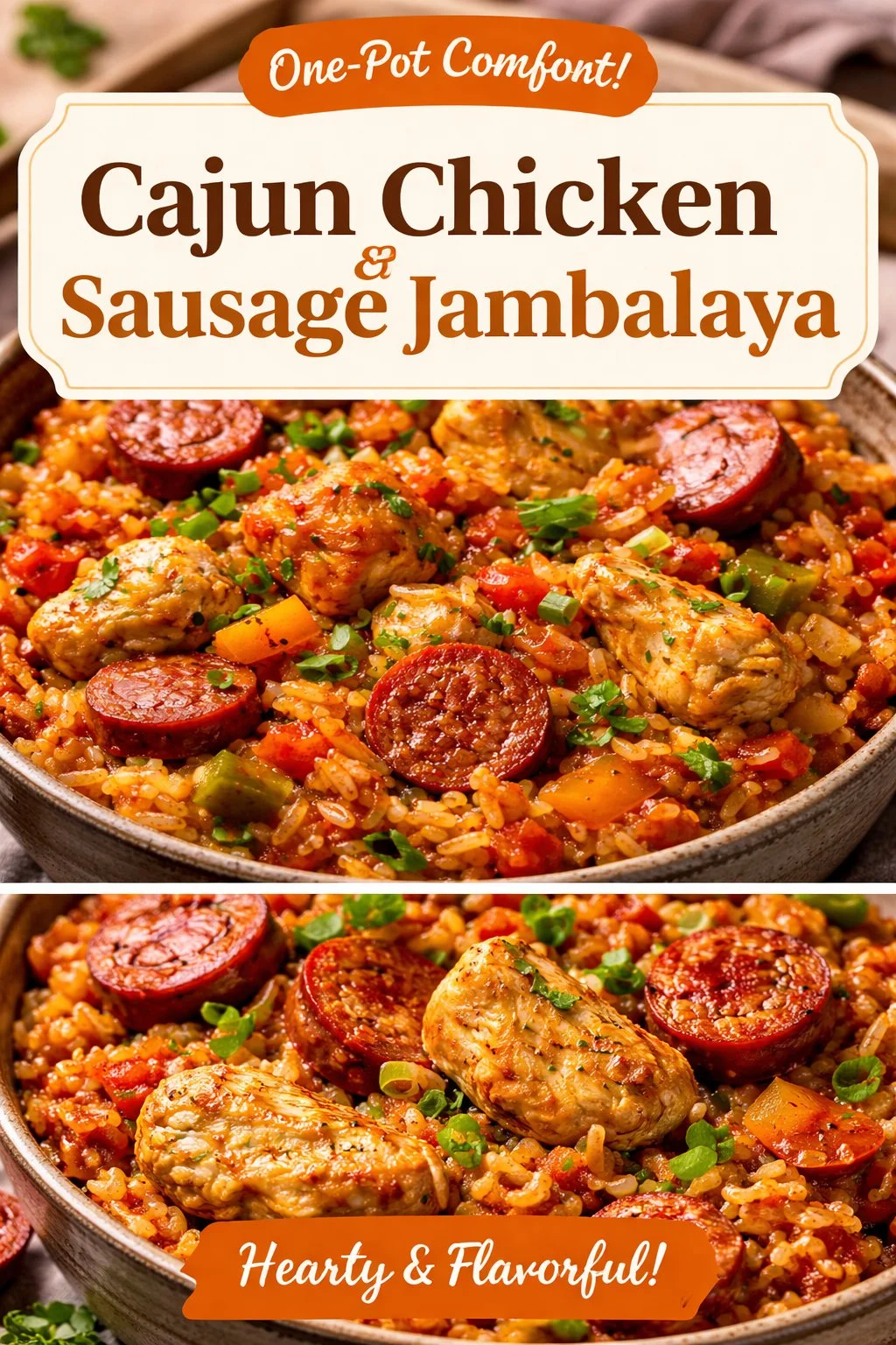 Delicious Crock Pot Jambalaya served in a bowl with vibrant ingredients