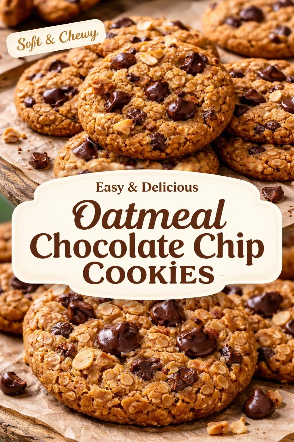 Gluten Free Almond Flour Oatmeal Chocolate Chip Cookies