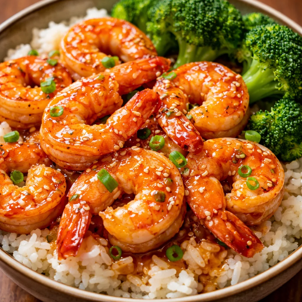 Honey Garlic Shrimp Bowls