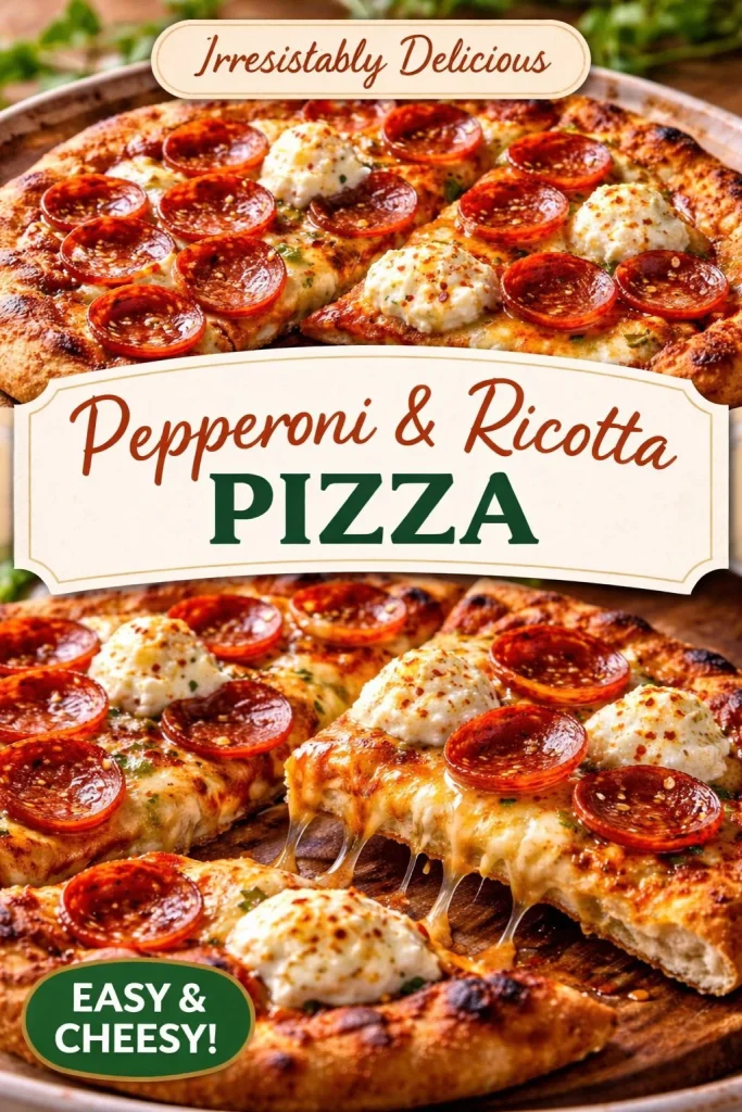 Hot Honey Pepperoni Ricotta Pizza with fresh ingredients and unique flavor blend