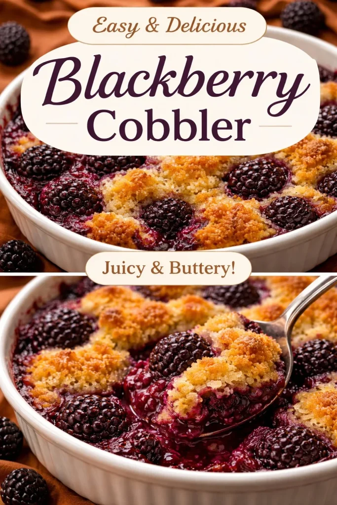 One bowl blackberry cobbler topped with ice cream and fresh blackberries