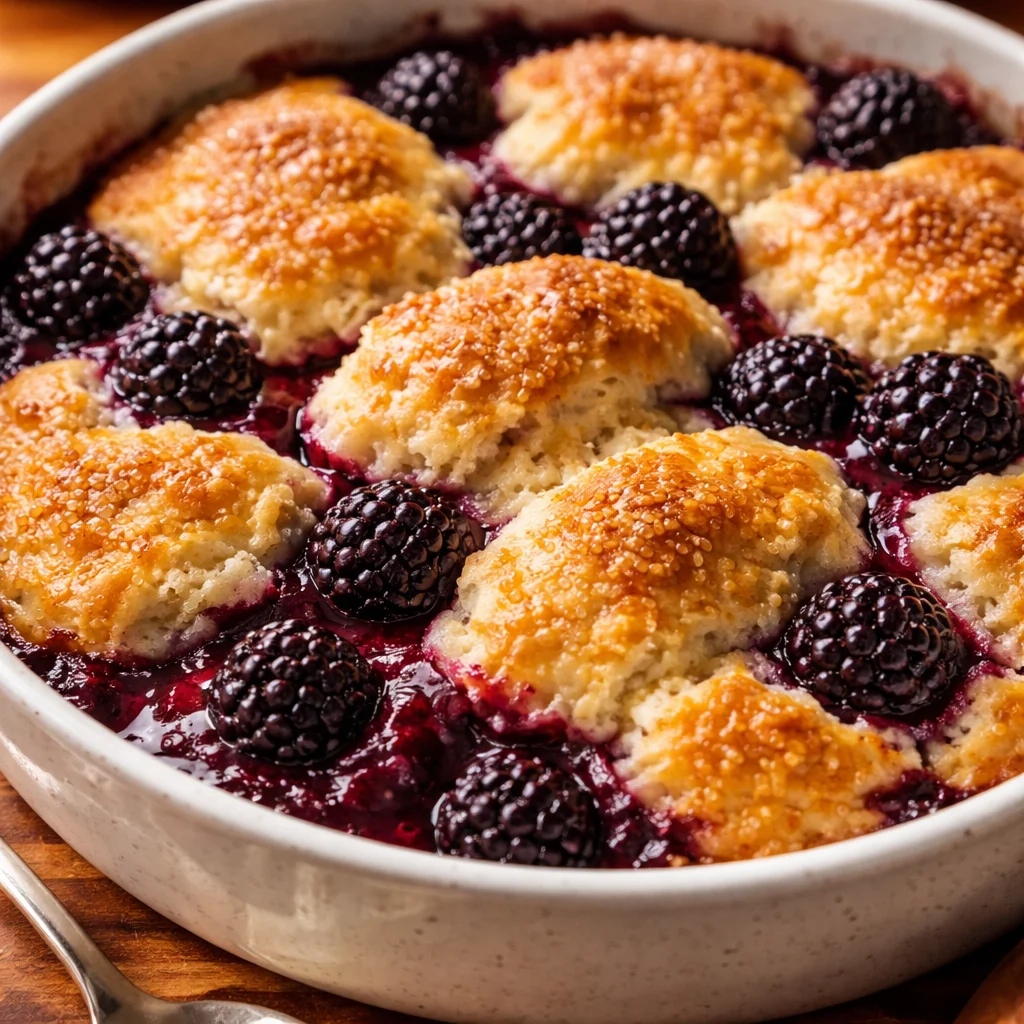 One Bowl Blackberry Cobbler