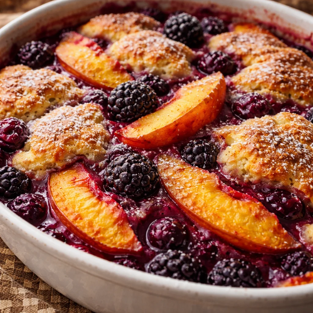 Peach and Berry Cobbler