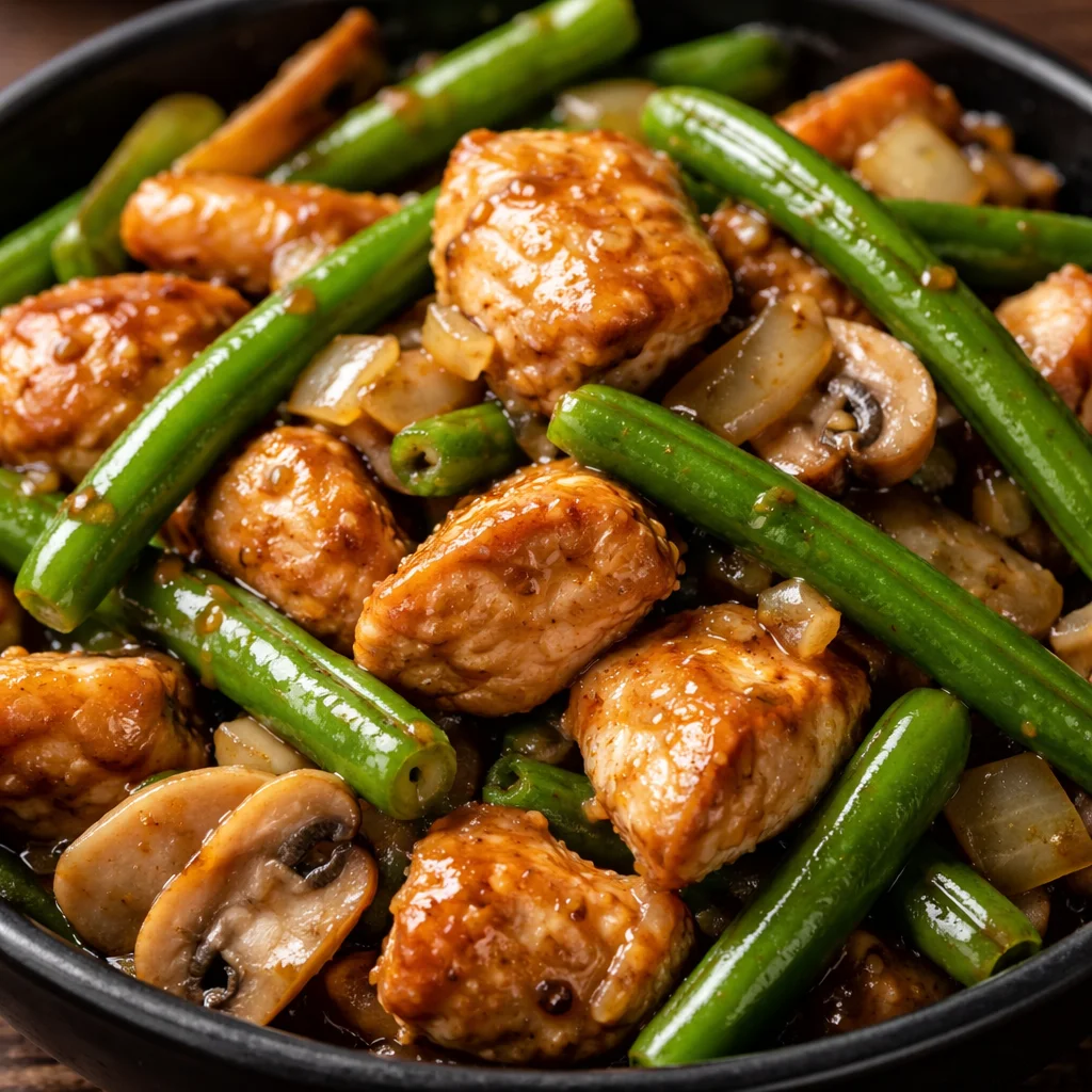 String Bean Chicken in the Style of Panda Express