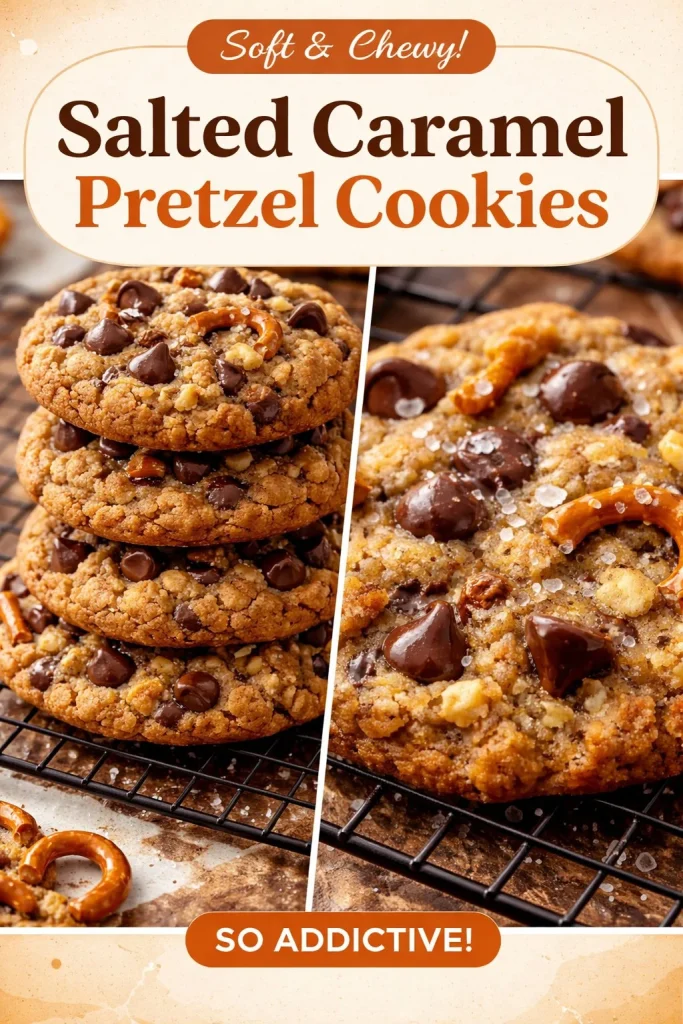 Delicious sweet and salty kitchen sink cookies packed with various ingredients