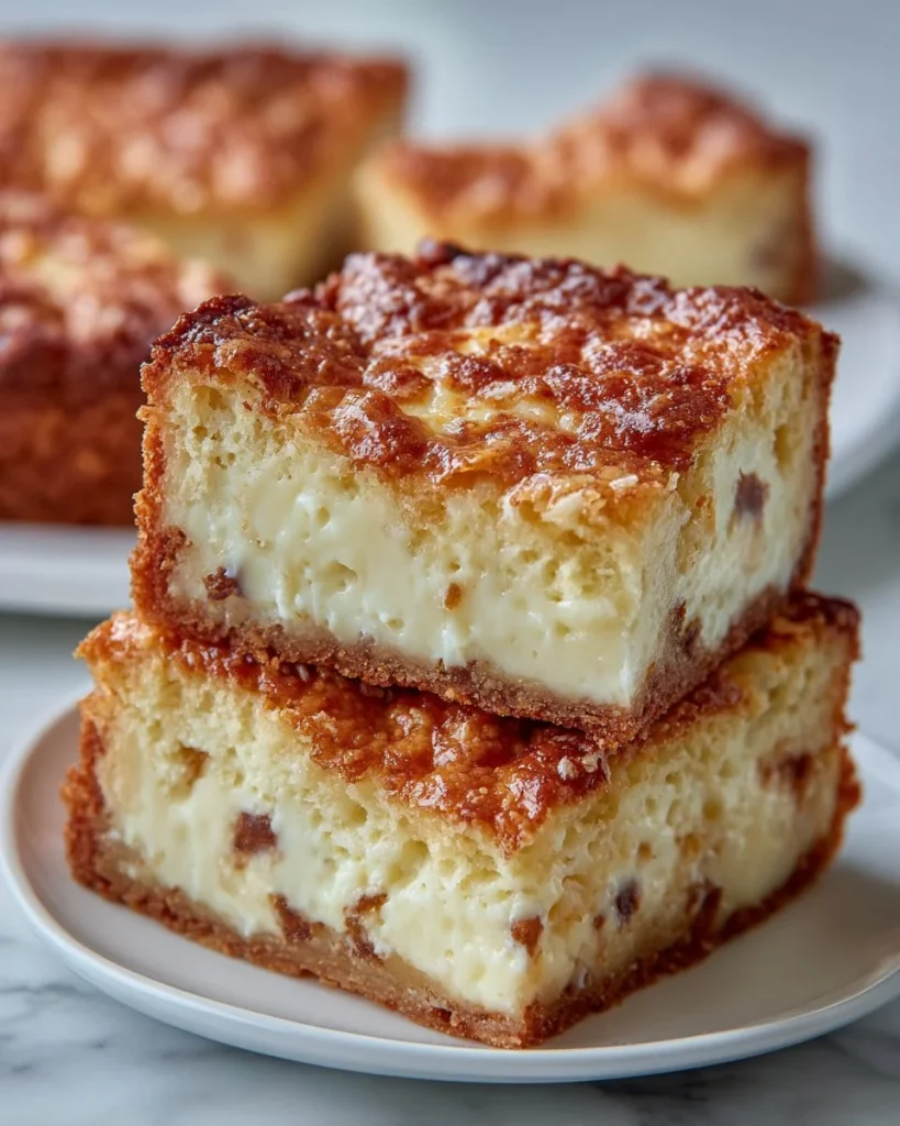 Delicious lemon blondies baked golden with tangy lemon flavor