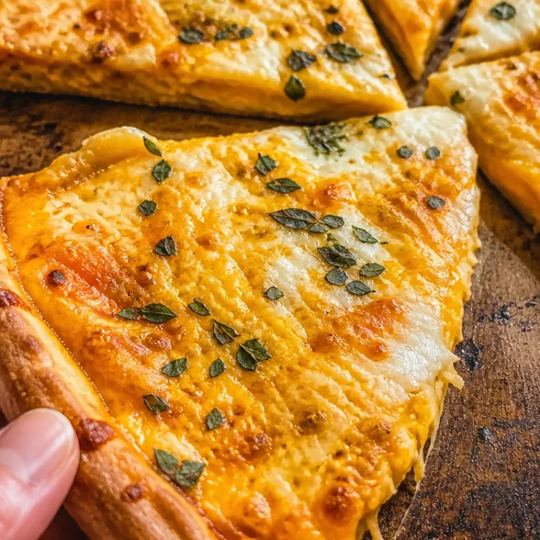 Delicious 5 ingredient pumpkin gouda pizza served on a rustic wooden table