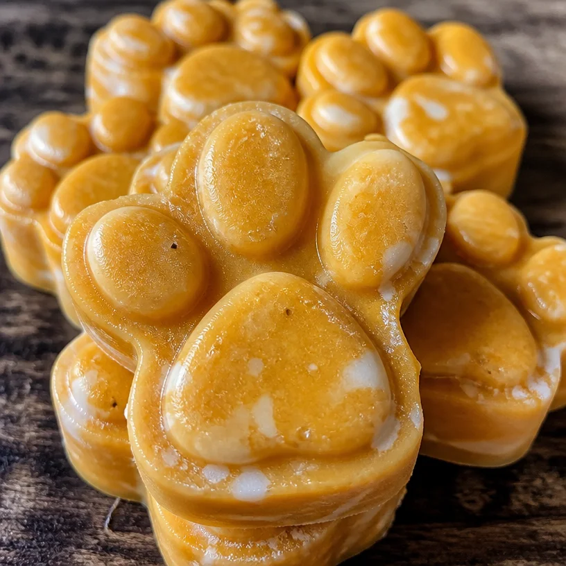 No-bake pumpkin yogurt frosties for dogs in a bowl