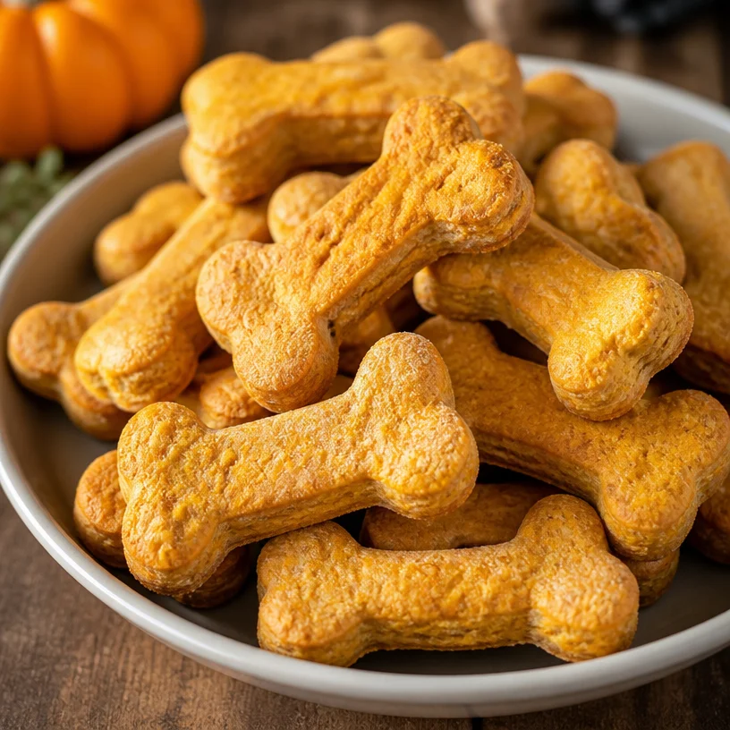 Homemade easy pumpkin dog treats for your furry friend
