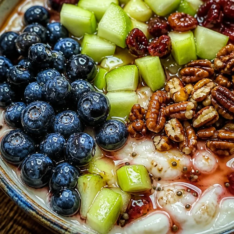 Easy summer salad with blueberries, greens, and a light dressing