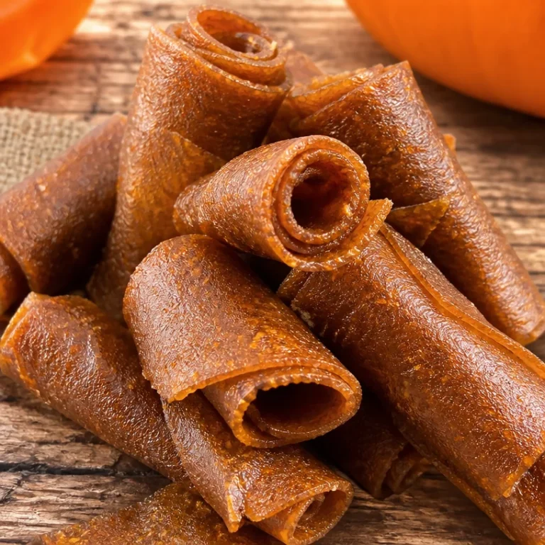 Homemade dehydrator pumpkin leather dog treats for dogs