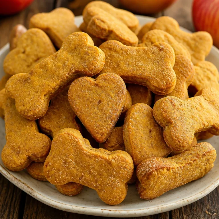 Homemade pumpkin and apple dog treats recipe for healthy pets