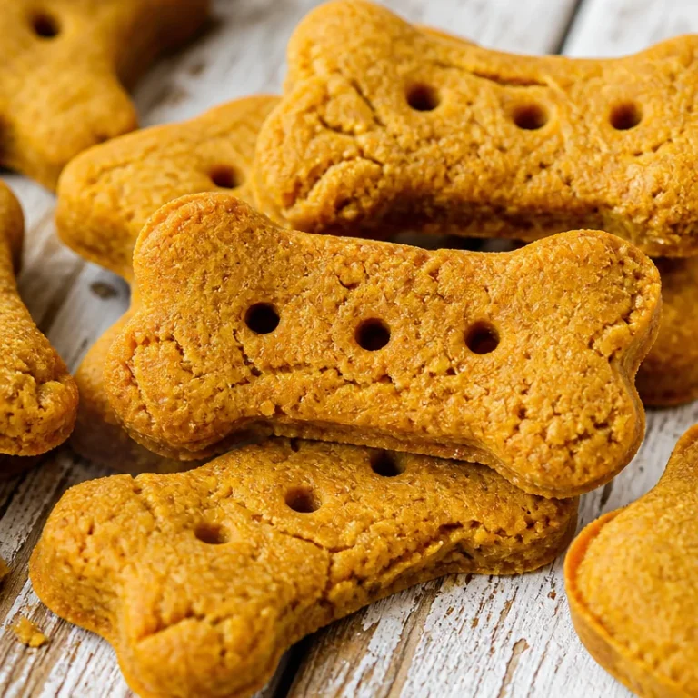 Homemade pumpkin peanut butter dog biscuits for healthy dog treats