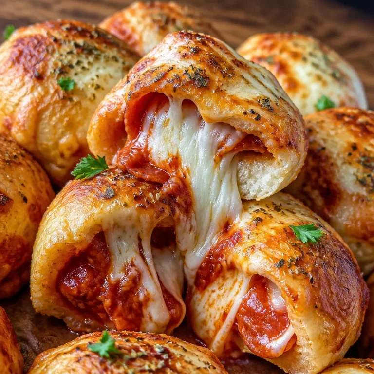 Homemade Pizza Bombs filled with cheese and toppings, served on a plate.