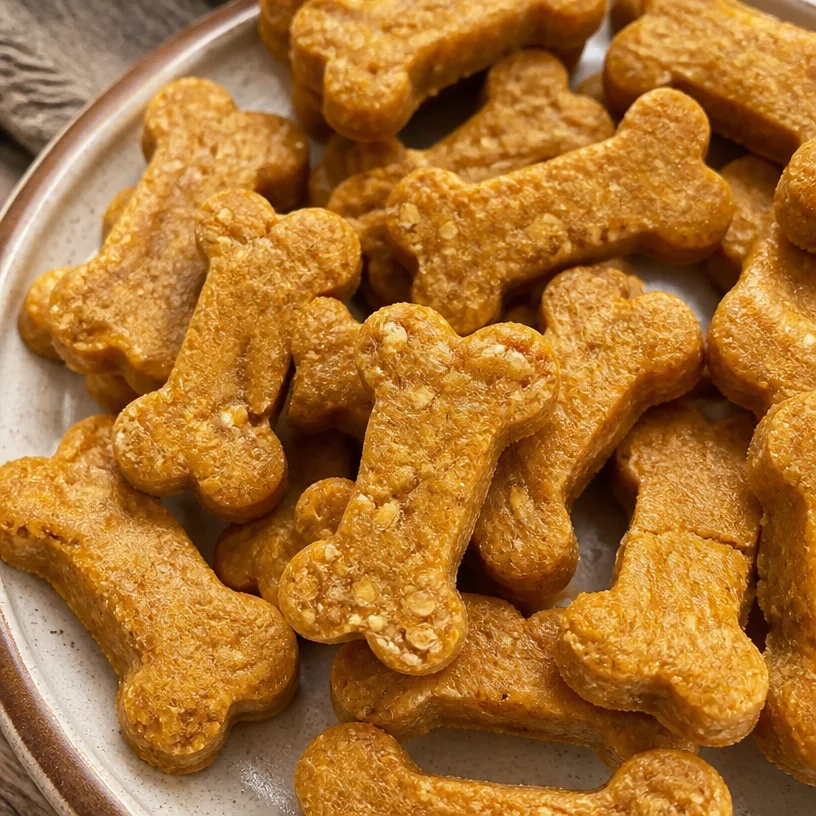Homemade pumpkin no-bake dog treats for healthy pet snacking