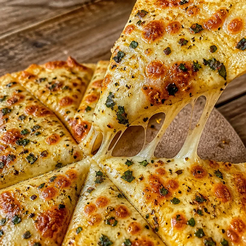 Delicious Air Fryer Tortilla Garlic Bread served on a plate