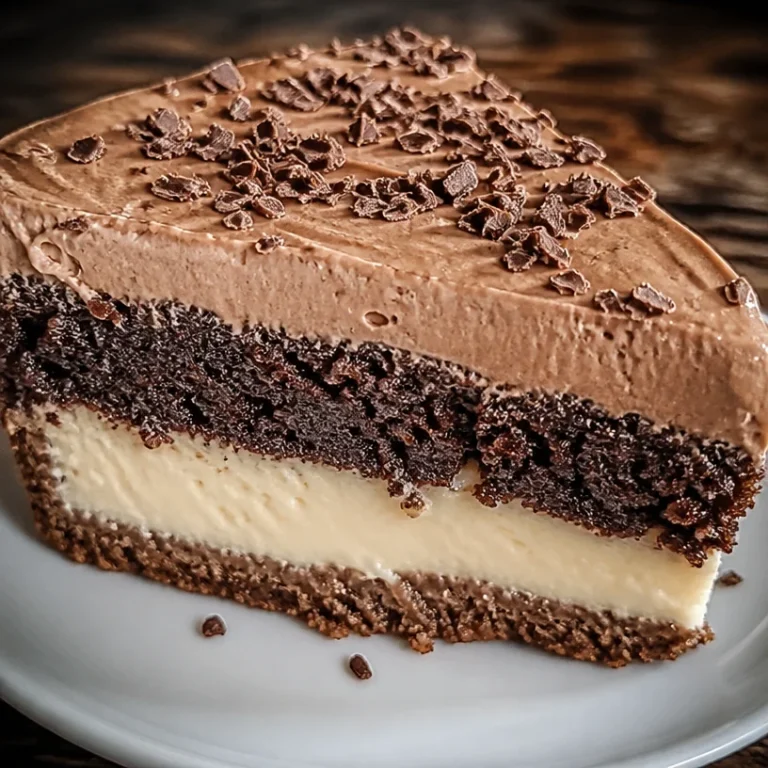 Chocolate Italian Love Cake topped with cocoa and whipped cream