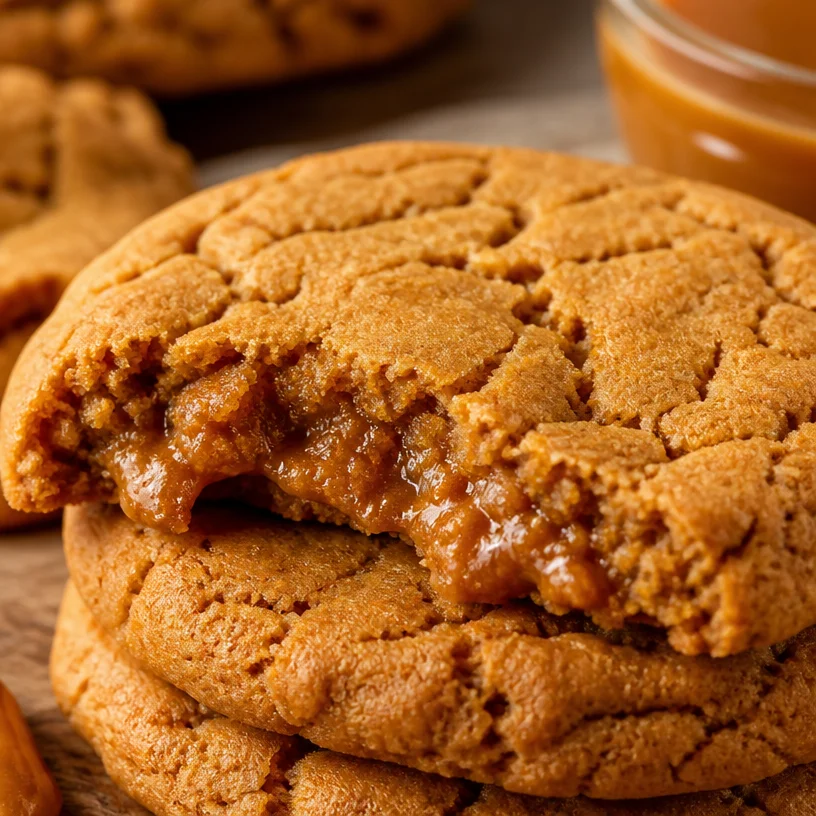 Delicious homemade cookie butter cookies on a baking tray.