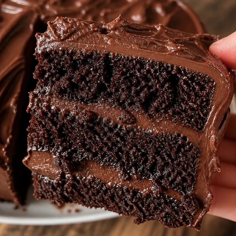 Decadent Death by Chocolate Cake topped with chocolate ganache and sprinkles.