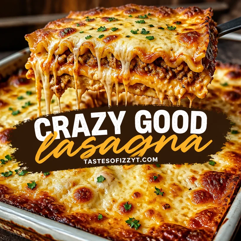 Delicious easy no boil lasagna served in a casserole dish.