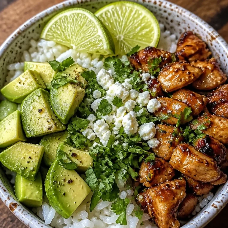 Honey Lime Chicken Rice Bowl with fresh ingredients and vibrant colors