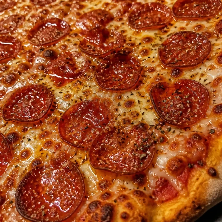 Hot Honey Pepperoni Pizza with drizzled honey and spicy pepperoni toppings.
