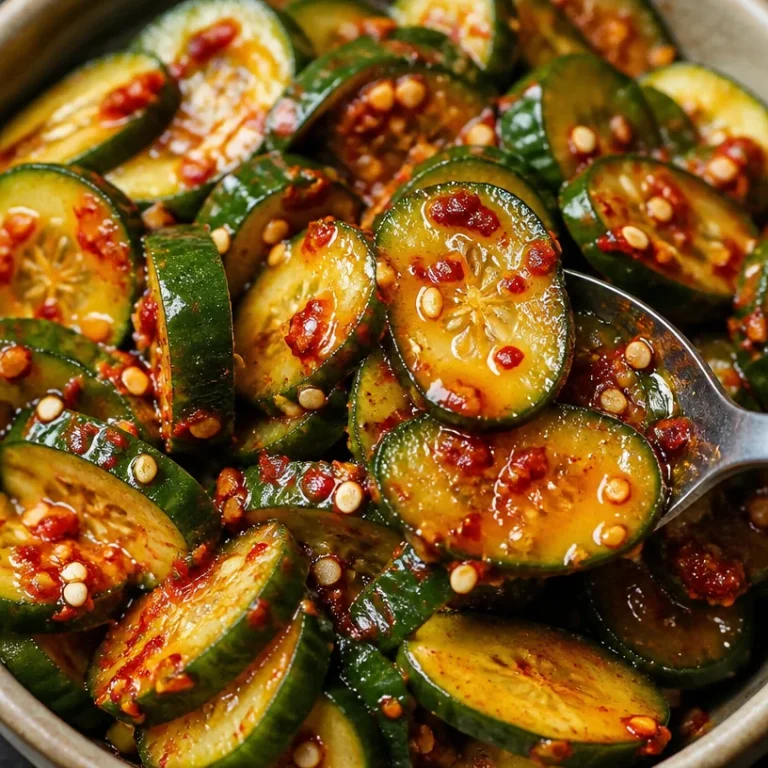 Delicious Korean Cucumber Salad served in a bowl