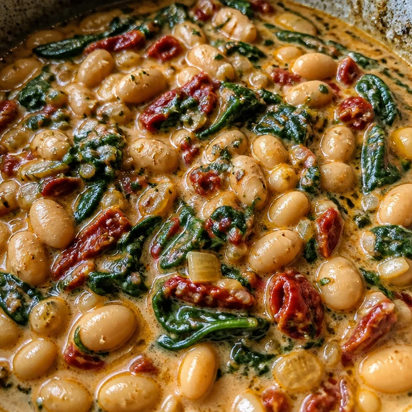 Delicious Marry Me White Beans recipe featuring creamy white beans and herbs