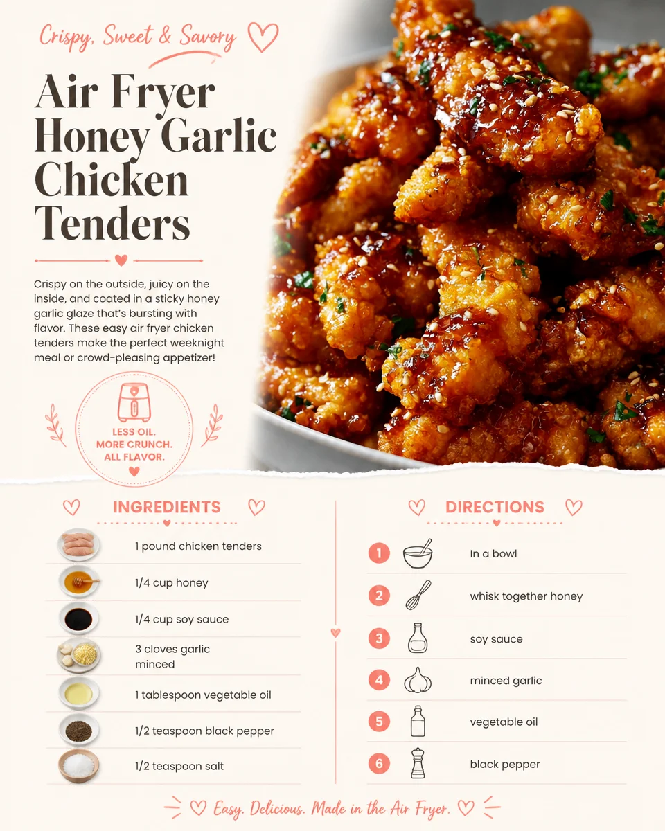 Air Fryer Honey Garlic Chicken Tenders