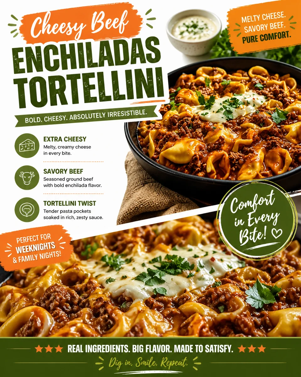 Cheesy Beef Enchiladas Tortellini