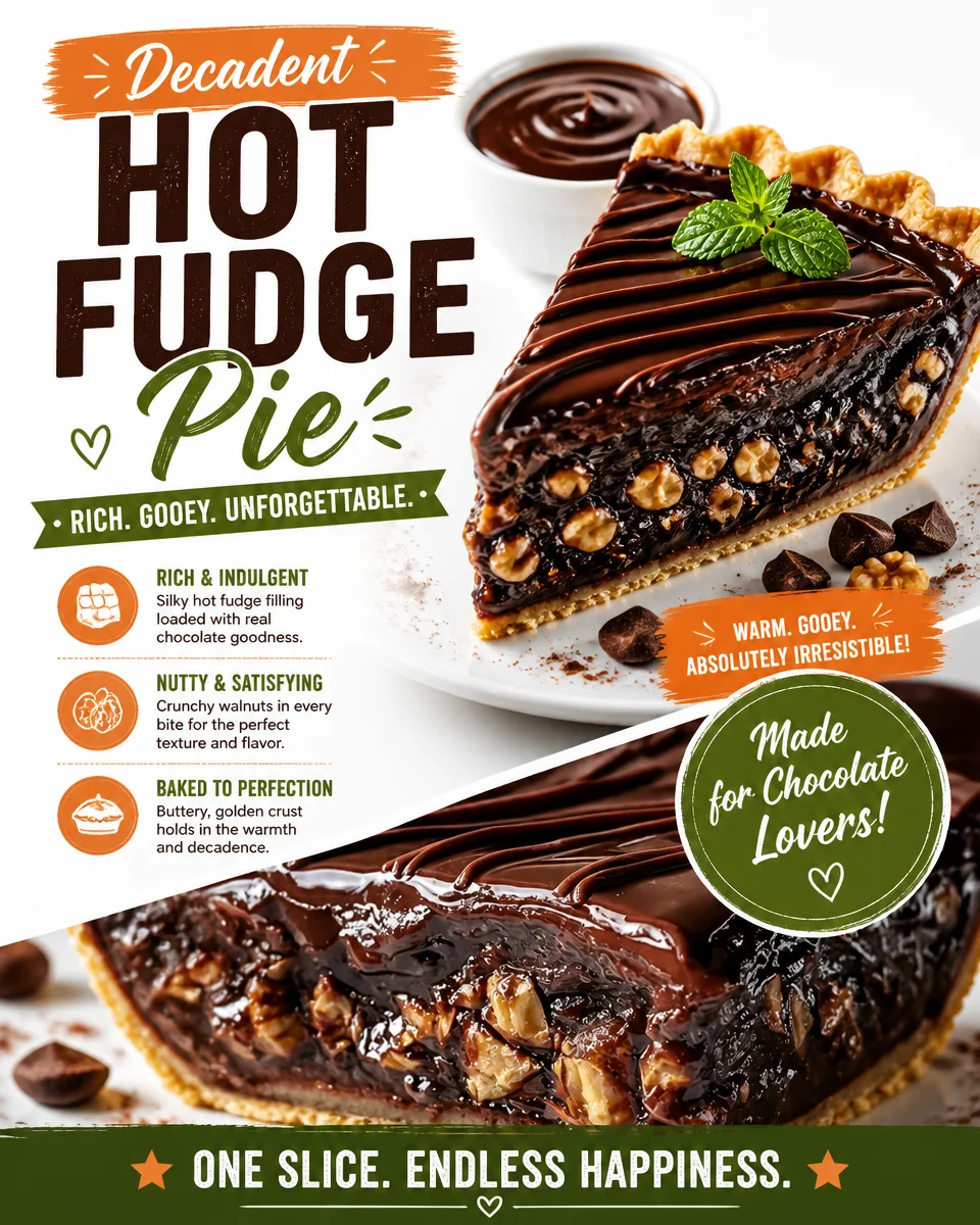Decadent Hot Fudge Pie