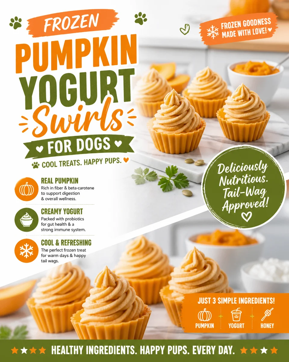 Frozen Pumpkin Yogurt Swirls for Dogs