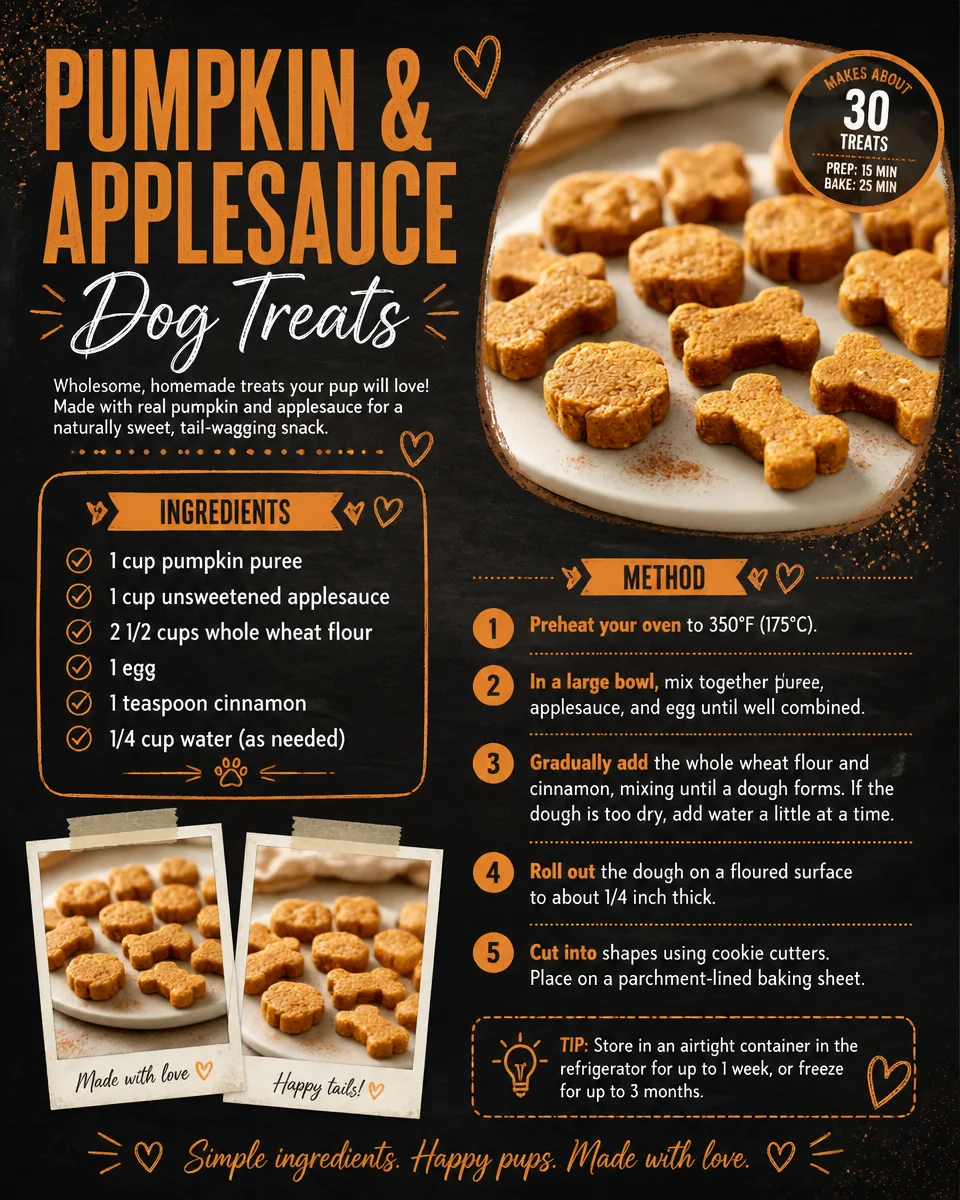 Pumpkin and Applesauce Dog Treats