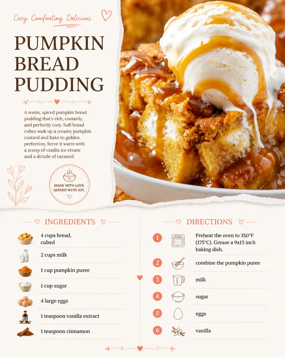 Pumpkin Bread Pudding
