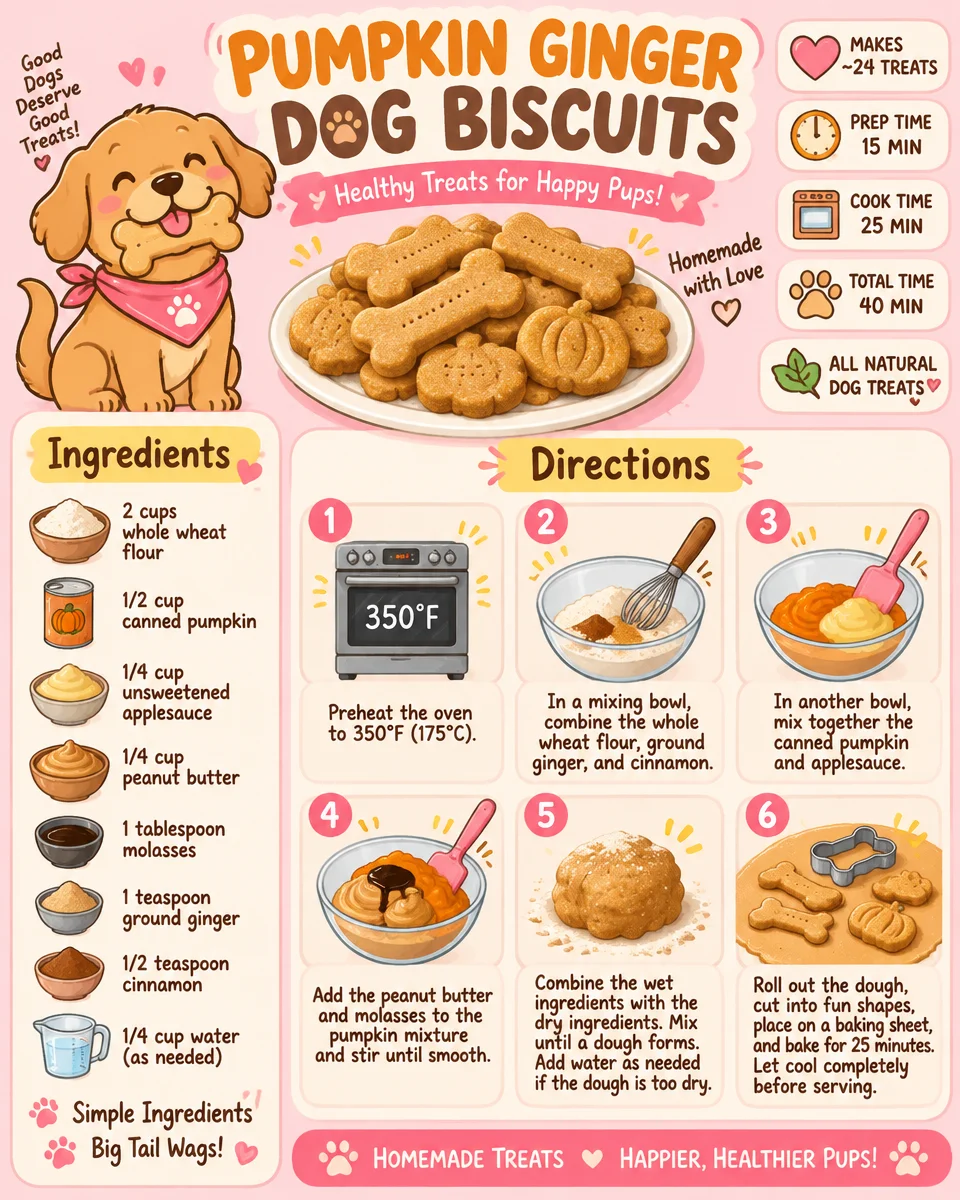 Pumpkin Ginger Dog Biscuits