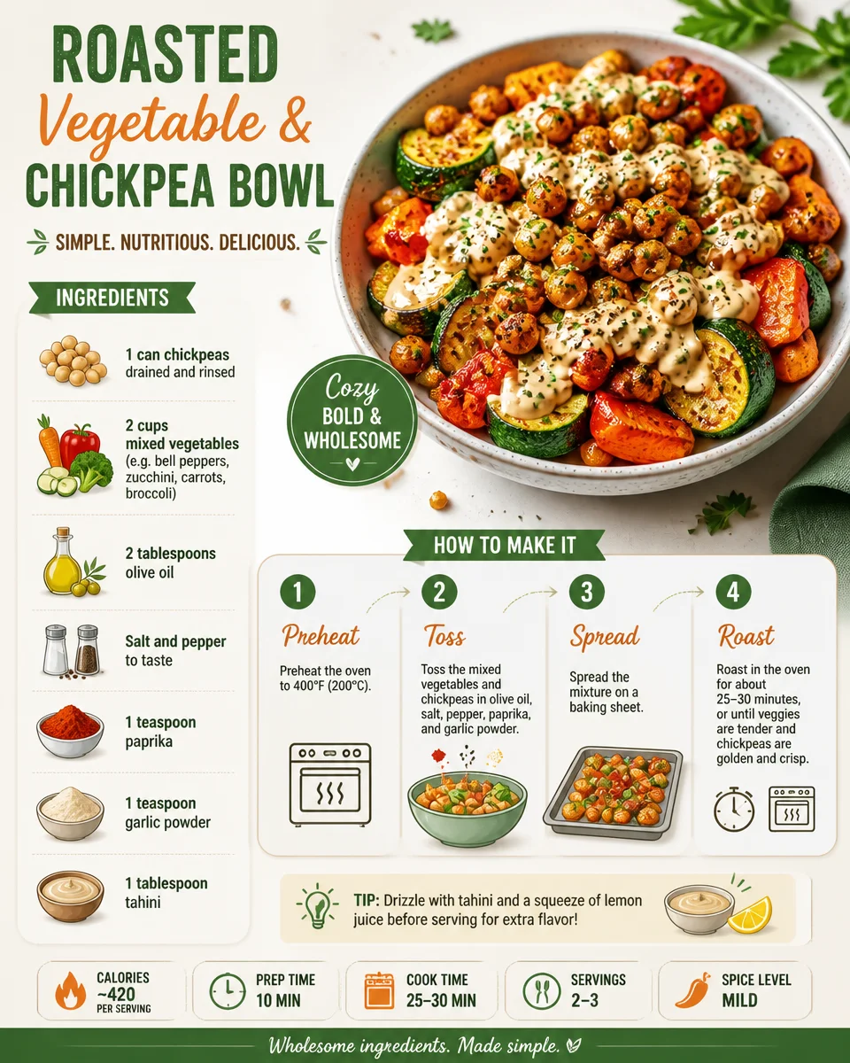 Roasted Vegetable & Chickpea Bowl
